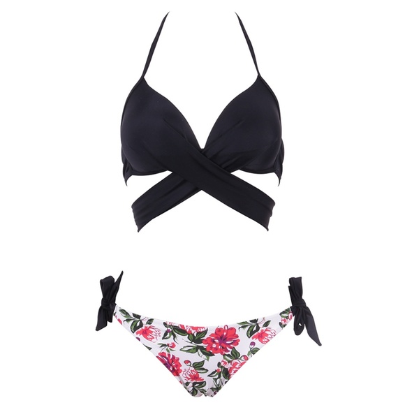 NEW! Two Piece Swim Suit Push Up Criss Cross - Picture 4 of 5